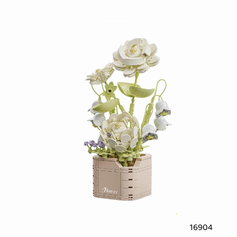 Lắp Ráp Mô Hình Chậu Cây Mini - Nhài Trắng Tinh Khôi Ya Wei-16904