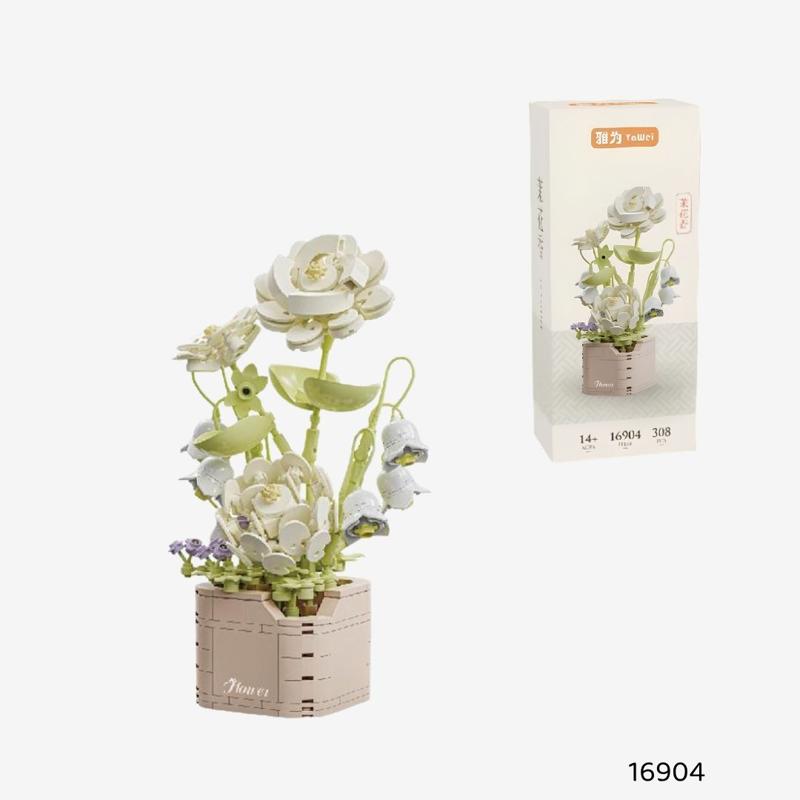 Lắp Ráp Mô Hình Chậu Cây Mini - Nhài Trắng Tinh Khôi Ya Wei-16904