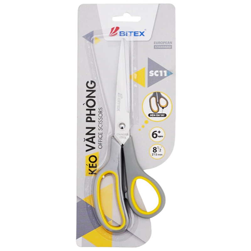 Bitex - Kéo Văn Phòng Đỏ 6 1/2'' 167mm SC04 (Giao mẫu ngẫu nhiên)