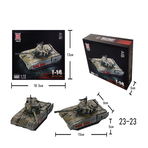 Xuja-23-23-Bộ Lắp Ráp Mô Hình Xe Tăng Chiến Đấu T-14 Tỷ Lệ 1:72