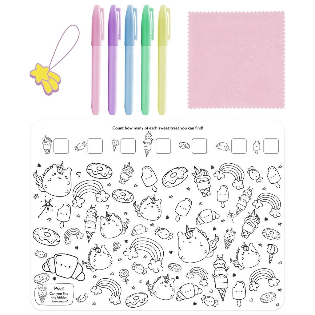 Jr Kaleidoscope Cute Kawaii Silicone Games Mat