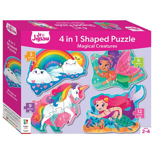 Junior Jigsaw Shaped 4-in-1: Magical Creatures