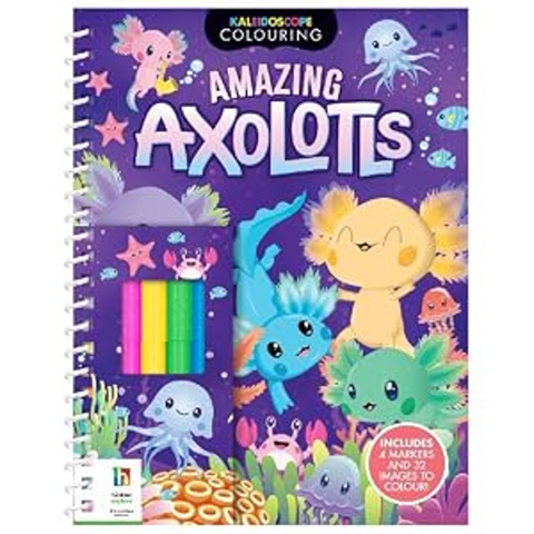 Kaleidoscope Colouring Amazing Axolotls