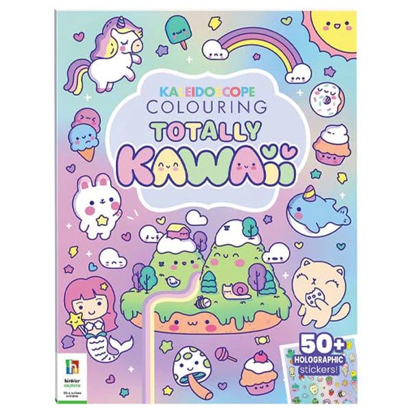 Kaleidoscope Sticker Colouring: Totally Kawaii