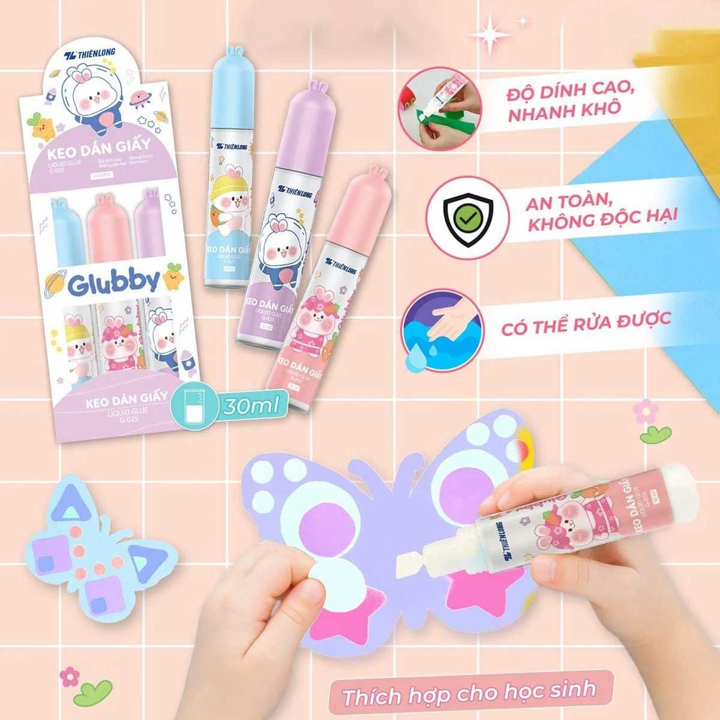 Thiên Long - Keo Dán Giấy 30ml - Glubby Liquid Glue G-025