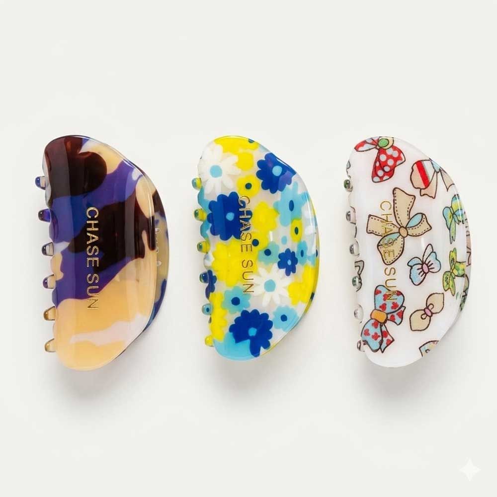 Kẹp Tóc Chasesun Nhiều Màu 7.3x4.5cm ZJ03 (Giao mẫu ngẫu nhiên)