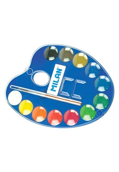 Bộ 12 Màu Nước + Cọ Milan 25Mm 053412
