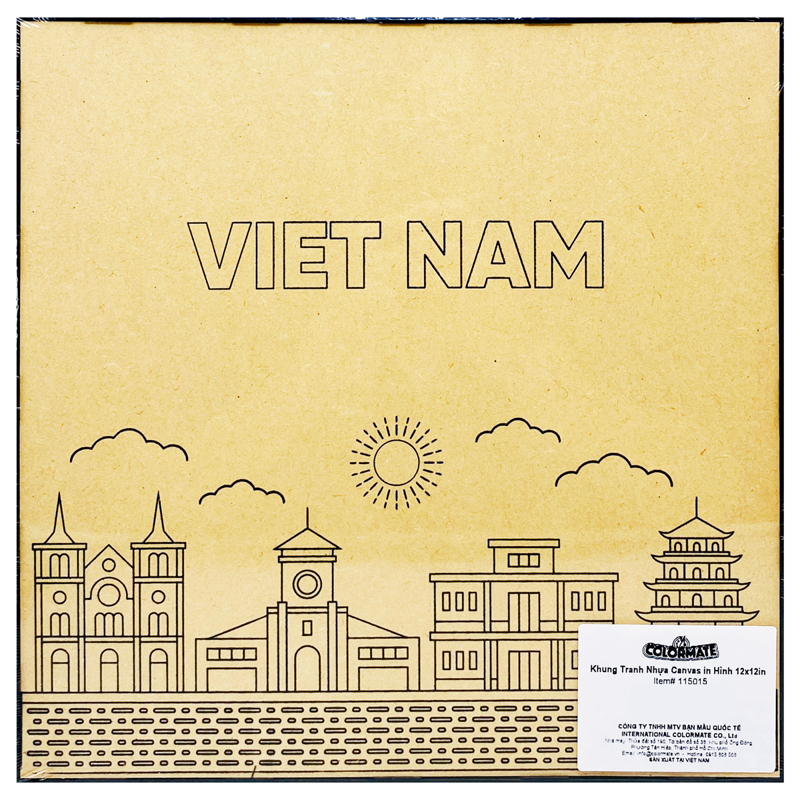 Colormate - Khung Tranh Nhựa Canvas In Hình 12x12 Inch 115015