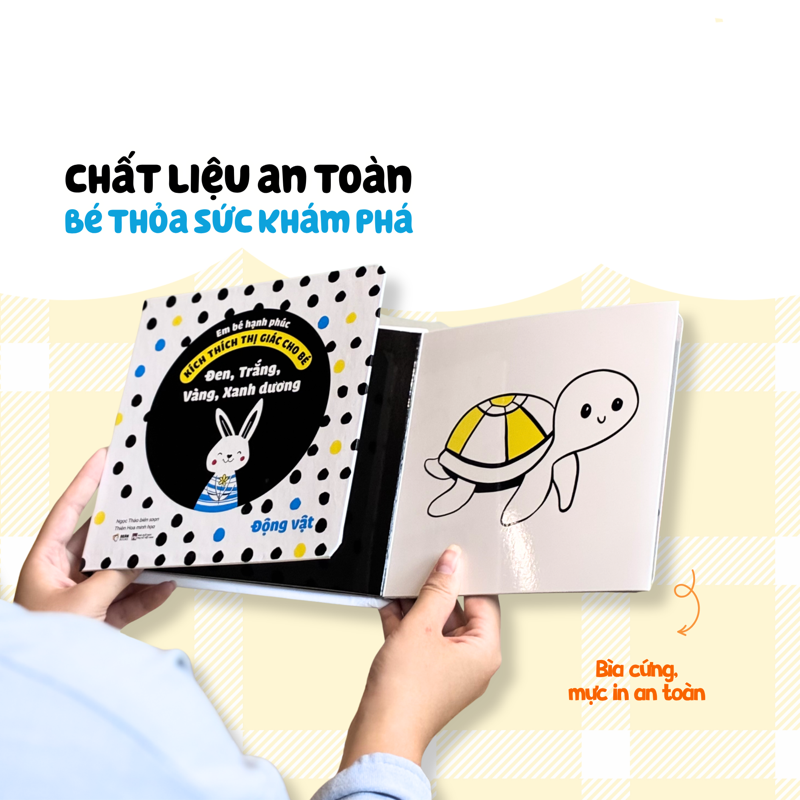 Kích Thích Thị Giác Cho Bé - Đen, Trắng, Đỏ, Xanh Lá Đồ Vật