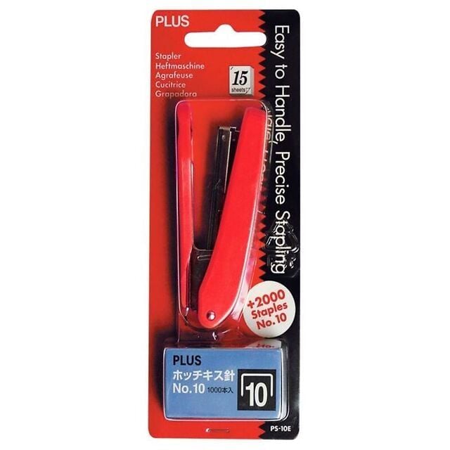 Plus - Bấm Ps-10E + 2 Hộp Kim