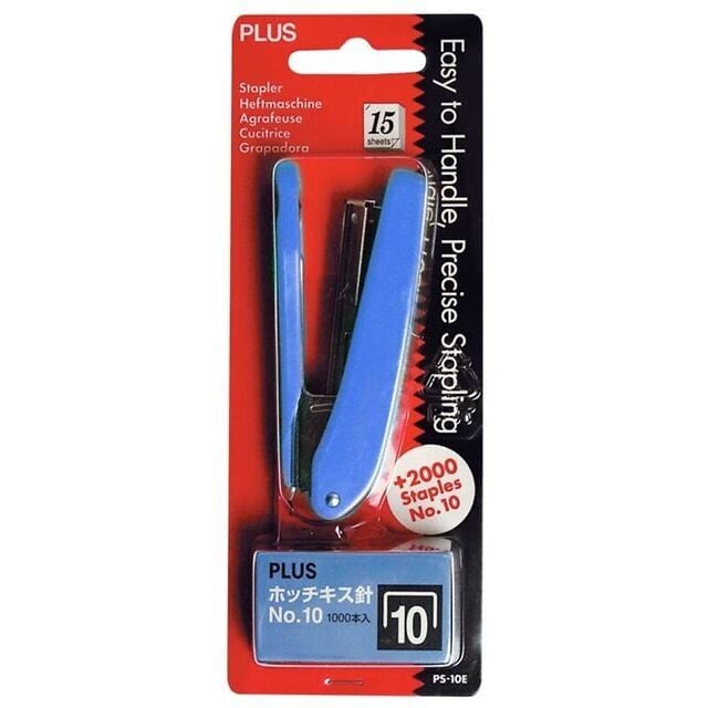 Plus - Bấm Ps-10E + 2 Hộp Kim