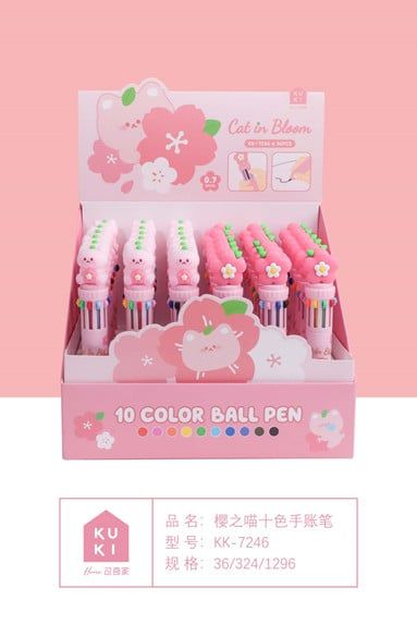 Viết Bi 10 Màu 0.7Mm Kk-7246 H/36  Shands