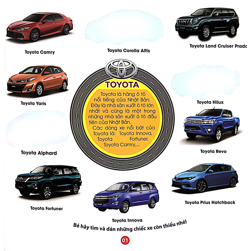 Trò Chơi Bóc Dán Sticker - Xe Thông Dụng