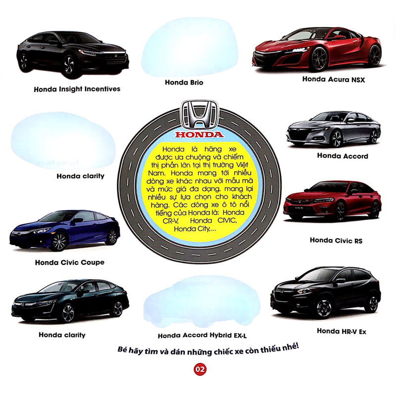Trò Chơi Bóc Dán Sticker - Xe Thông Dụng