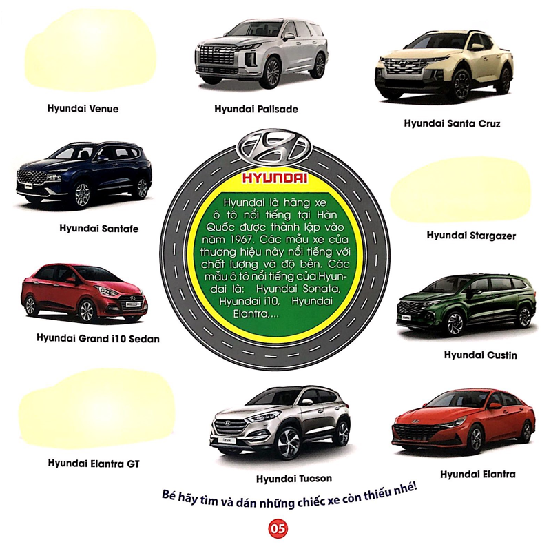 Trò Chơi Bóc Dán Sticker - Xe Thông Dụng