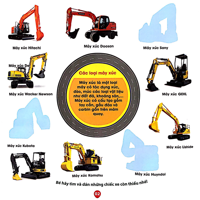 Trò Chơi Bóc Dán Sticker - Xe Công Trình