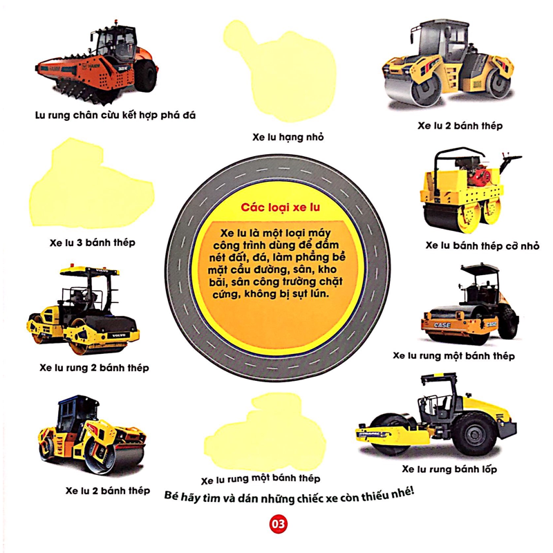 Trò Chơi Bóc Dán Sticker - Xe Công Trình