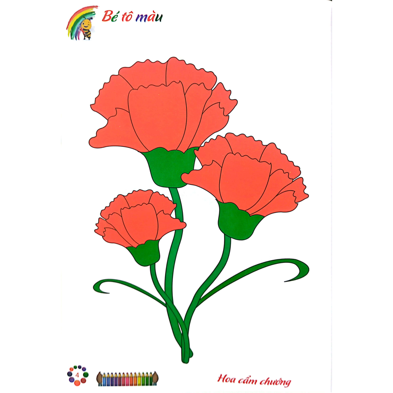 Bé Tô Màu Mẫu Giáo - Hoa