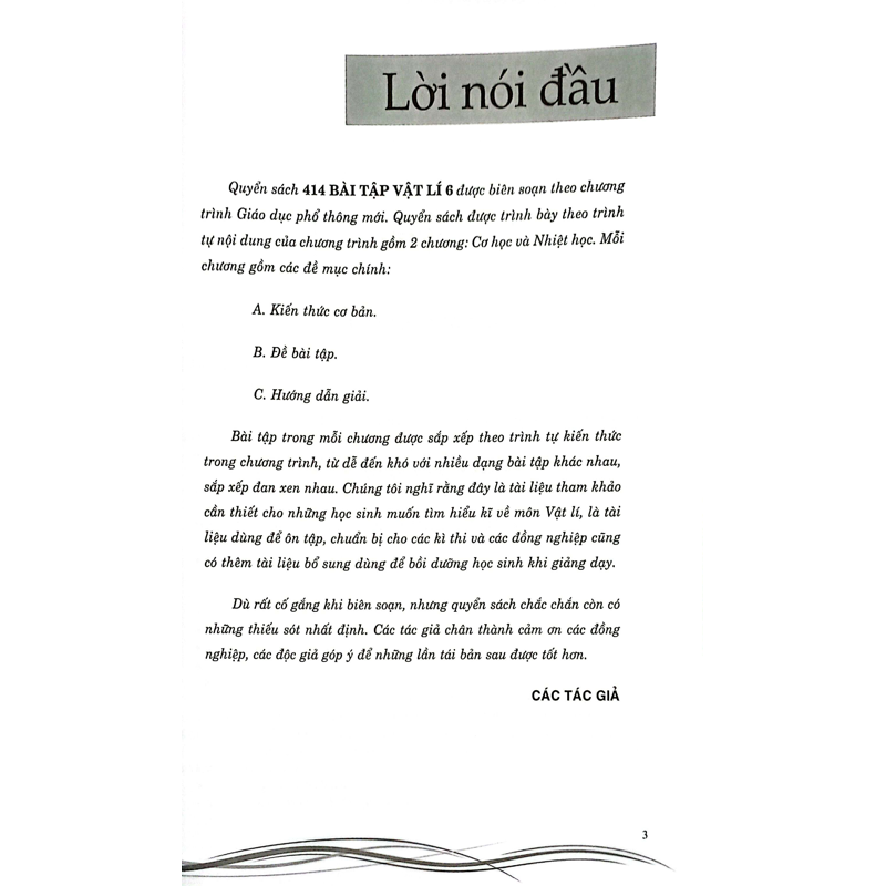 414 Bài Tập Vật Lí 6