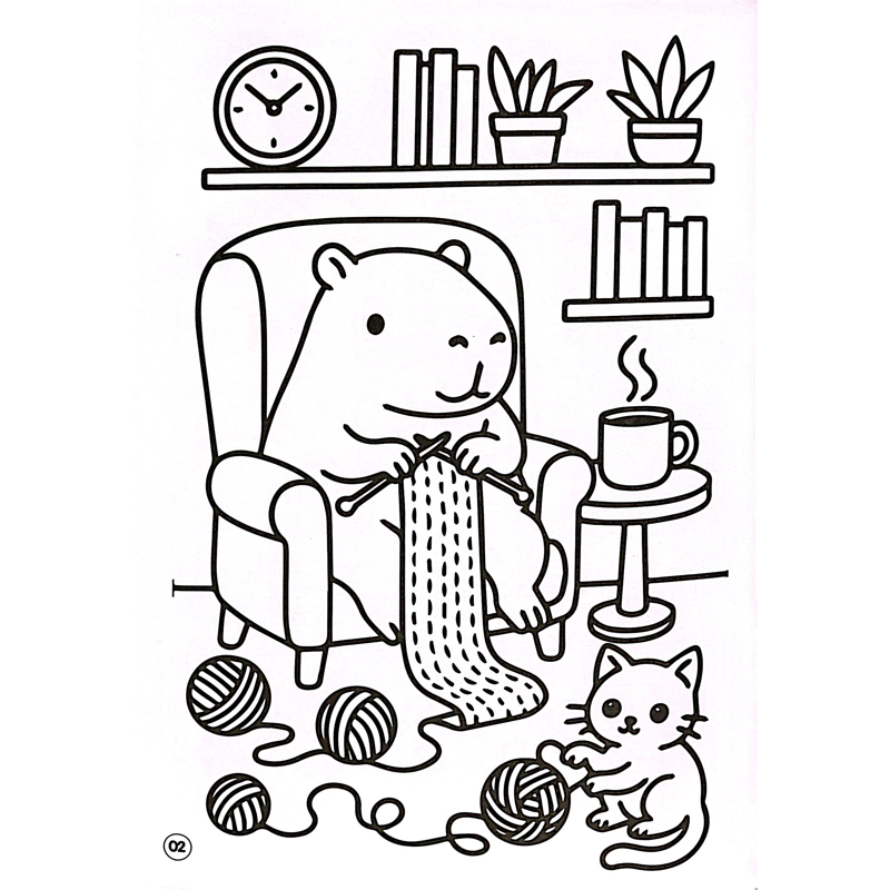 Tô Màu Capybara - Đáng Yêu