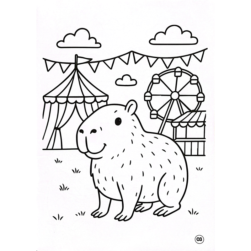 Tô Màu Capybara - Dễ Thương