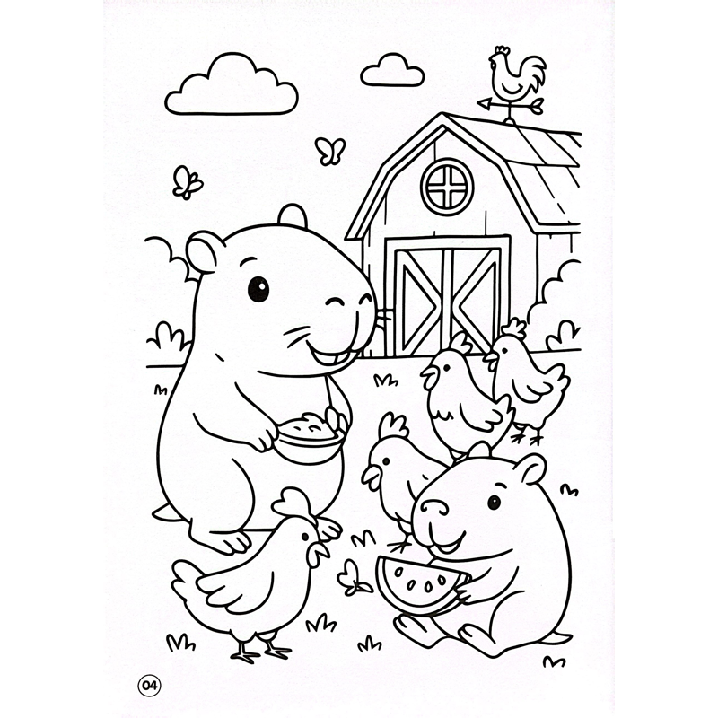 Tô Màu Capybara - Dễ Thương
