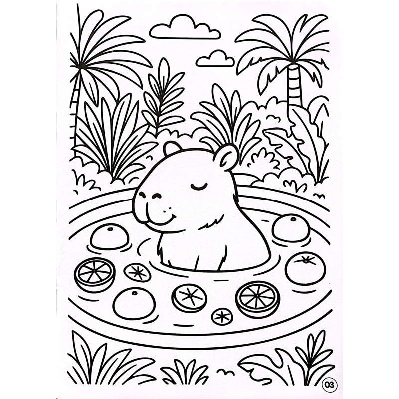Tô Màu Capybara - Thân Thiện
