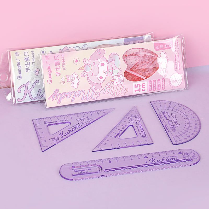 Sanrio -Guangbo - Bộ Thước Km Gubkt84444 - 4 Chi Tiết 15Cm