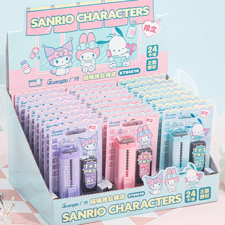 Sanrio -Guangbo - Vỉ Gôm Sr Gubkt84510 Kèm Chốt Đẩy