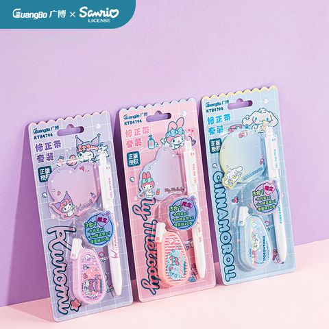 Sanrio -Guangbo - Vỉ Xóa Kéo + Viết Gel + Giấy Ghi Chú Gubkt84794