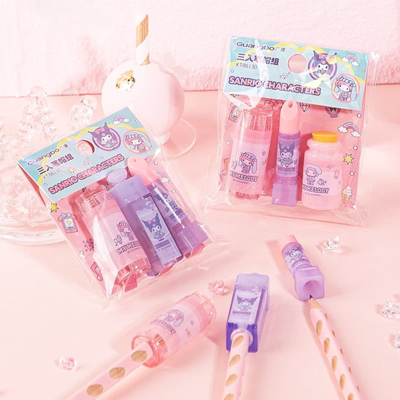 Sanrio -Guangbo - Vỉ 3 Nắp Viết Hình Gubkt86130