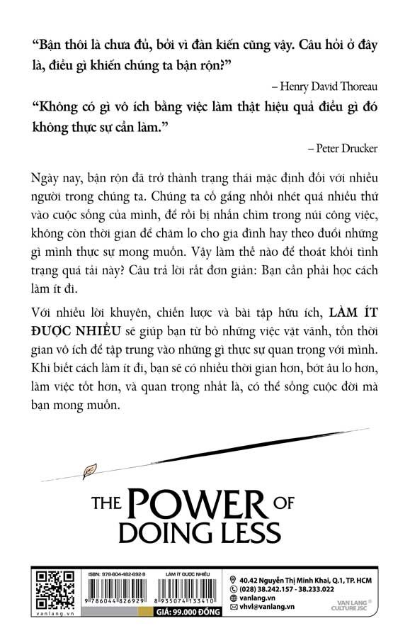 Làm Ít Được Nhiều