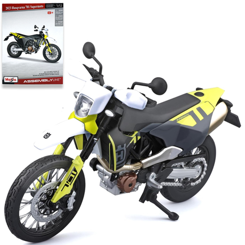 Maisto - Mô Hình Mô Tô Lắp Ráp 2023 Husqvarna 701 Supermoto 39180/MT39051AL