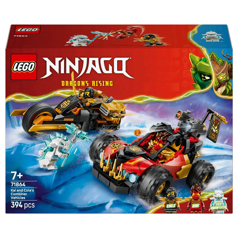 Lego Ninjago Đồ Chơi Lắp Ráp Bộ Đôi Siêu Xe Chiến Đấu Của Kai & Cole 71864