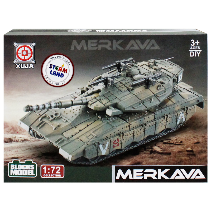 Xuja-23-62-Bộ Lắp Ráp Mô Hình Xe Tăng Chiến Đấu Merkawa Tỷ Lệ 1:72 (Vnc)