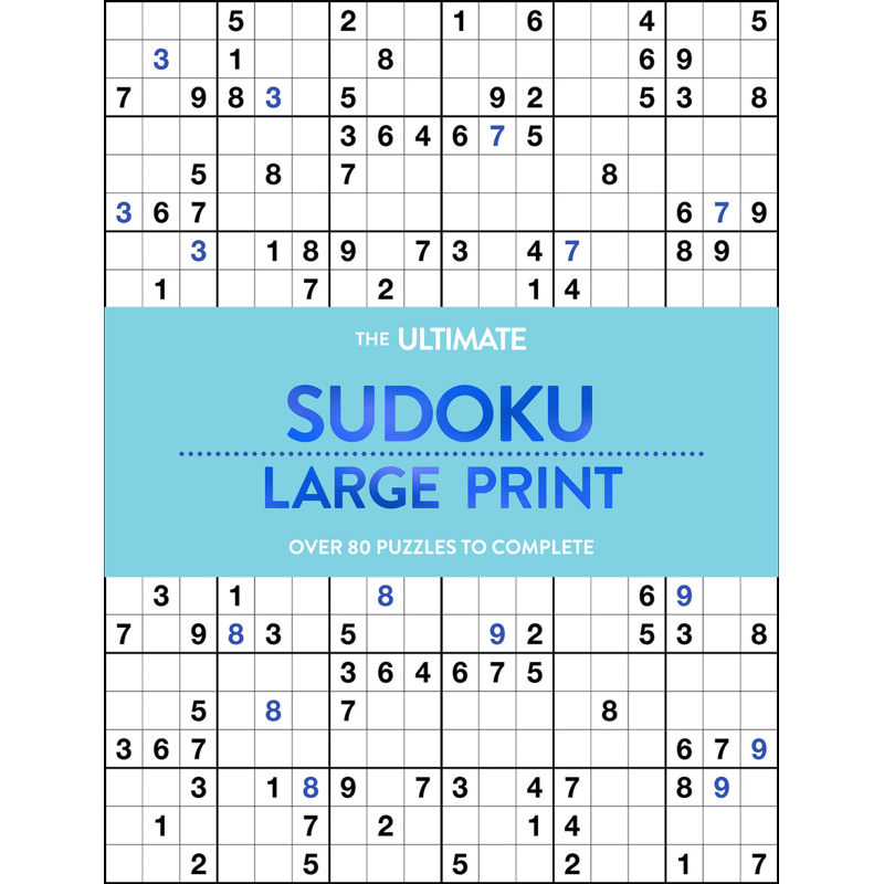 Large Print Puzzle Book - Sudoku - Aqua