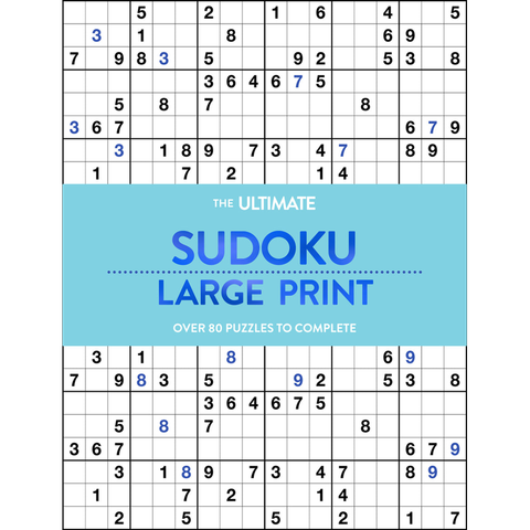 Large Print Puzzle Book - Sudoku - Aqua