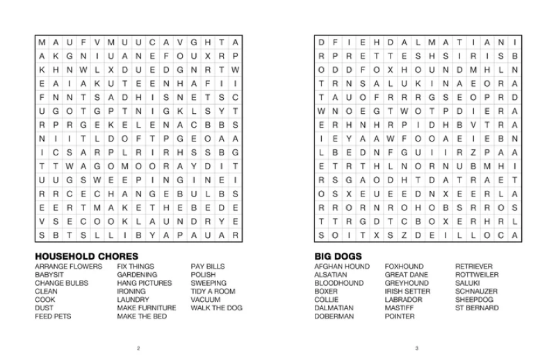 Large Print Puzzle Book - Word Search