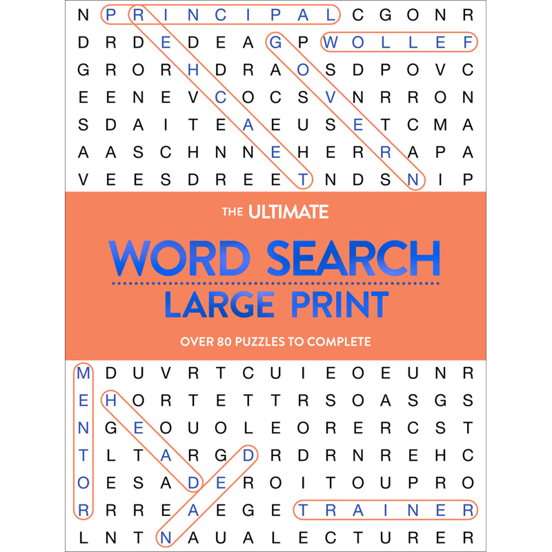 Large Print Puzzle Book - Word Search - Orange