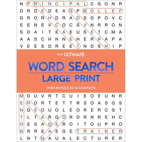 Large Print Puzzle Book - Word Search - Orange