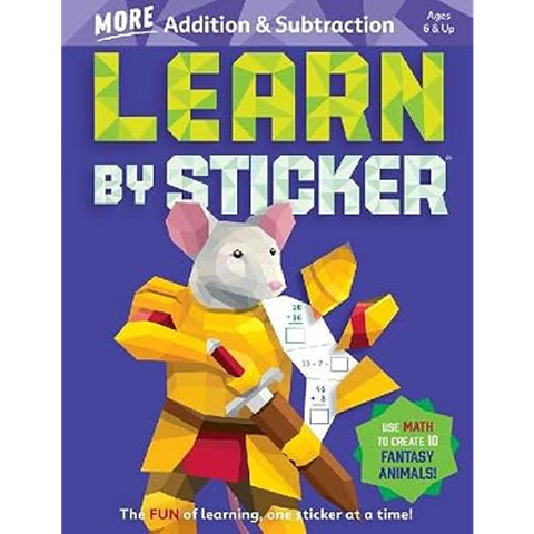 Learn by Sticker: More Addition & Subtraction