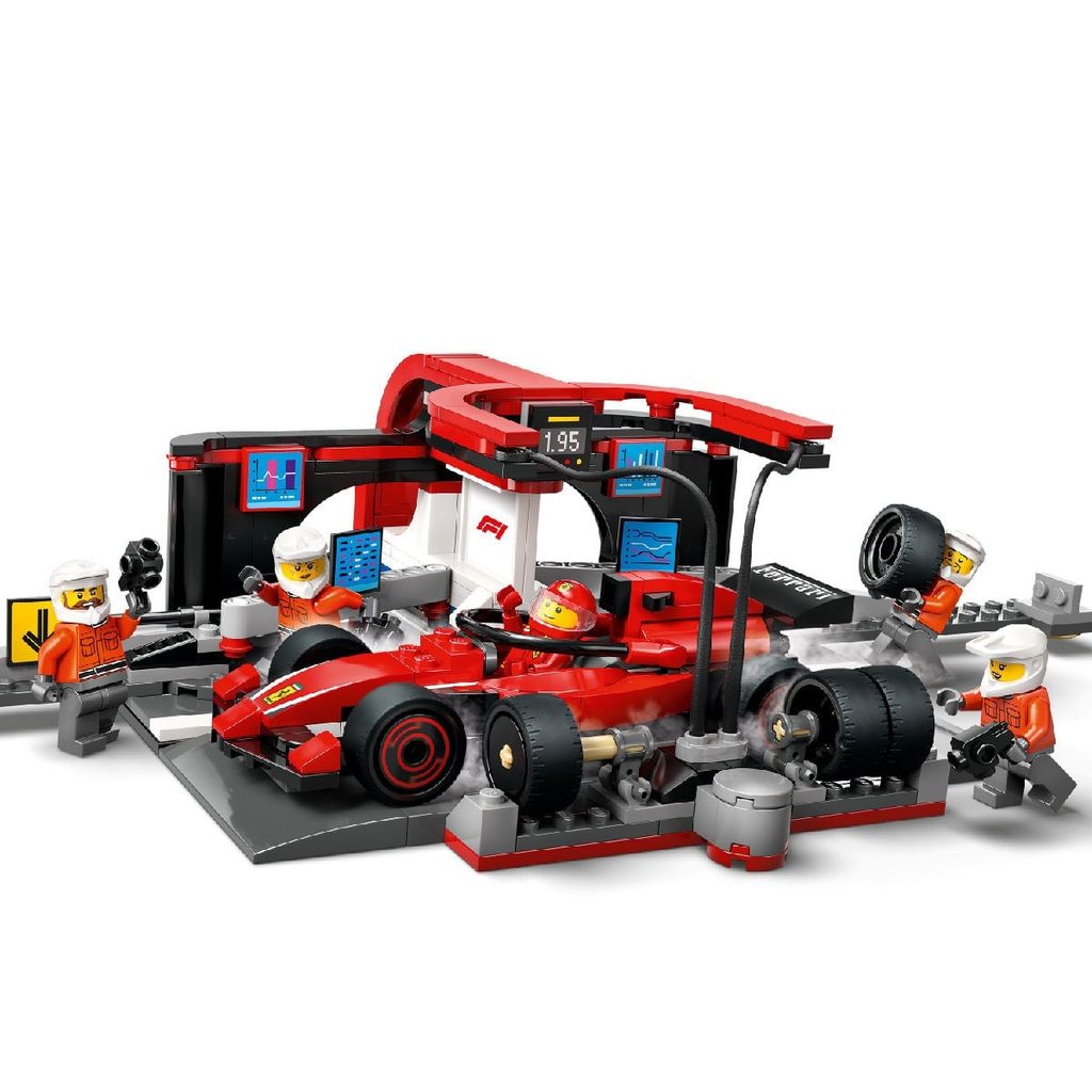 Lego City Lắp Ráp Trạm Bão Dưỡng Xe F1 60443