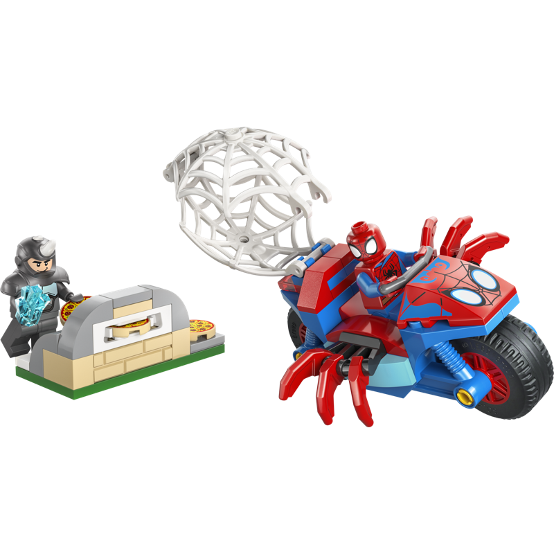 Lego Spidey Spidey on His Motorcycle vs. Rhino 11206 (Vta)