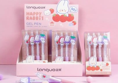 Bộ 4 Cây Viết Gel Đen 0.5Mm  Lg-42871 H/48 (Thnk037)