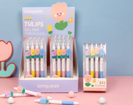 Bộ 4 Cây Viết Gel Đen 0.5Mm  Lg-42872 H/48 (Thnk037)