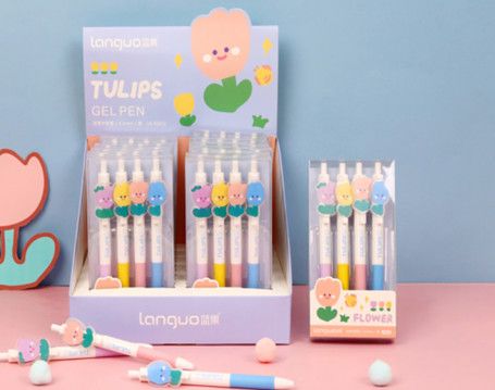 Bộ 4 Cây Viết Gel Đen 0.5Mm  Lg-42872 H/48 (Thnk037)