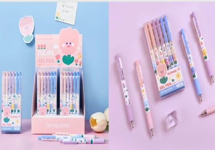 Bộ 6 Cây Viết Gel Đen 0.5Mm Lg-42892 H/12 (Thnk037)