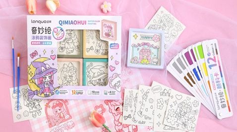 Bộ Giấy Tô Màu Kèm Cọ & Màu Vẽ Lg-81264-1 H/12 (Thnk037)