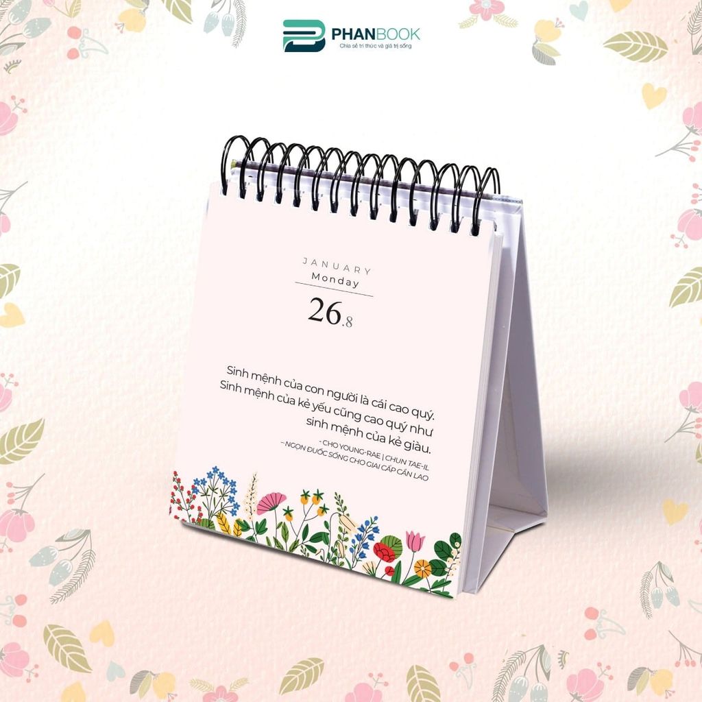 Lịch Bloc Để Bàn Bính Ngọ 2026 - 365 Ngày Gieo Mầm Yêu Thương