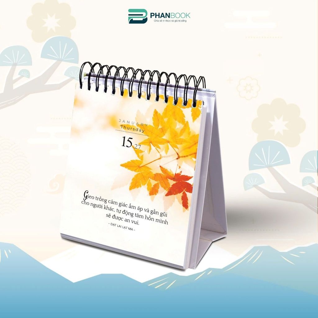 Lịch Bloc Để Bàn Bính Ngọ 2026 - 365 Ngày Vươn Tầm Tỉnh Thức - Đạt Lai Lạt Ma